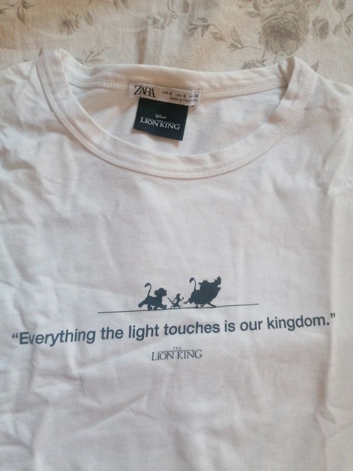 T shirt zara le roi lion s blanc - photo numéro 2