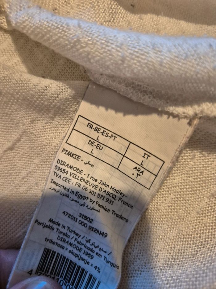 T shirt blanc femme manches courtes - photo numéro 2