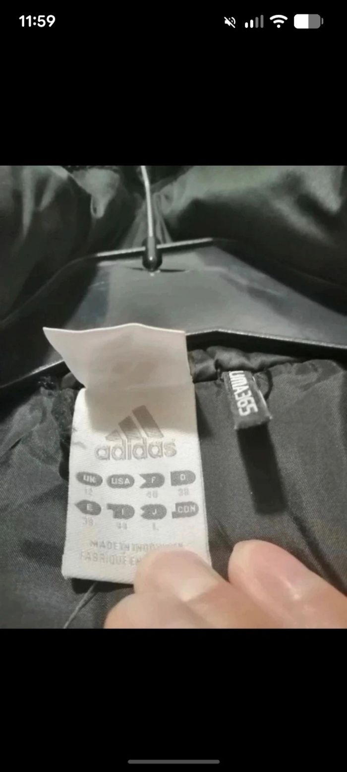 Magnifique doudoune matelassée vintage Adidas noire. Taille 40 - photo numéro 8