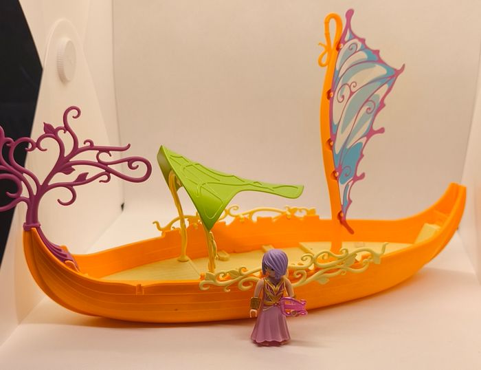 Playmobil bateau féerique et fée avec lyre