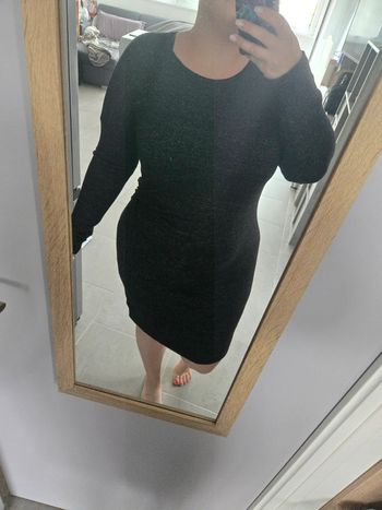 Robe pull gris chiné