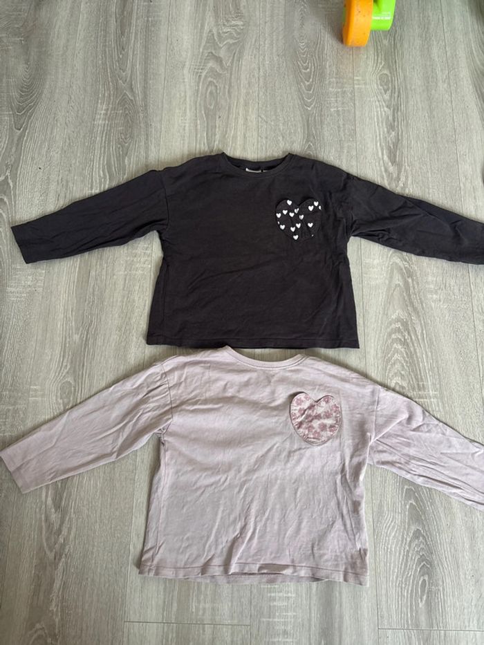 Lots de 2 t-shirt Zara manche longue fille 5 ans