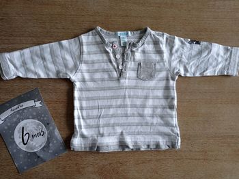 Tee shirt manches longues rayé 6 mois