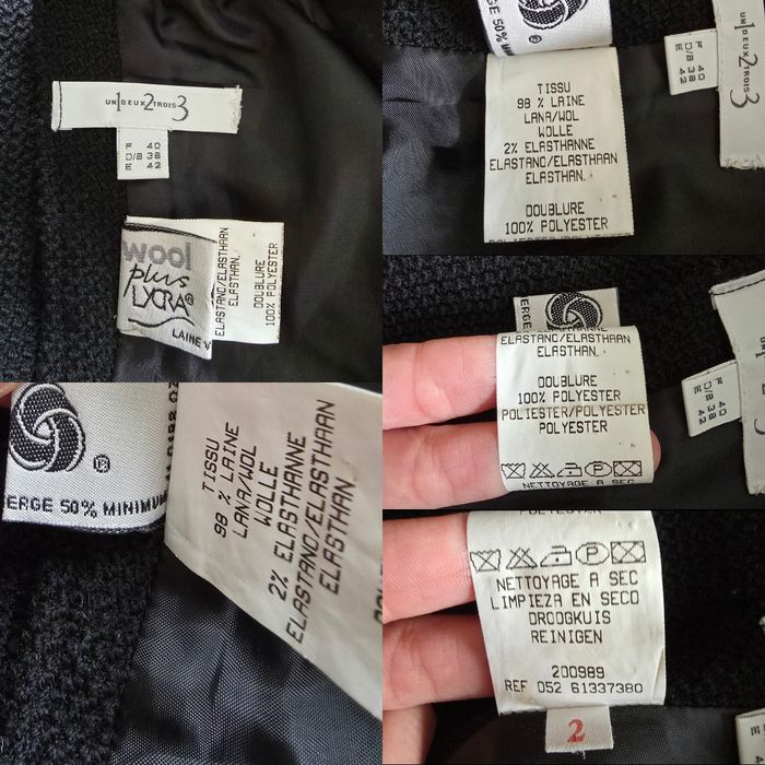 Ensemble Tailleur Maison 123 Laine Vierge Noir Broderie Taille 40 - photo numéro 7