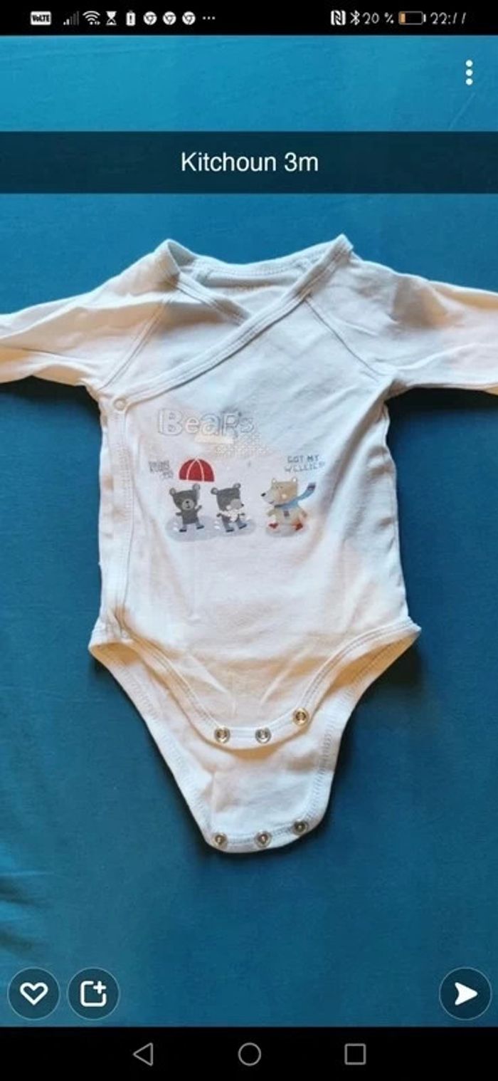 4 Bodies manche longue ours ourson