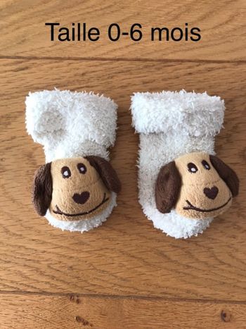 Chausson/chaussette pilou-pilou 0-6 mois