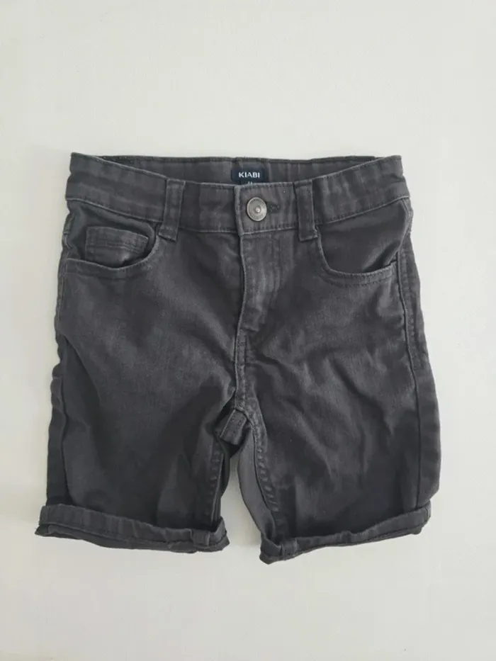 Short en jean gris