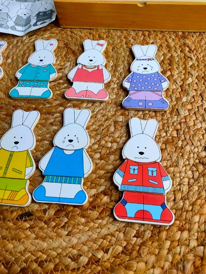 Puzzle Mr et Mme lapin a habiller - Vertbaudet - photo numéro 3