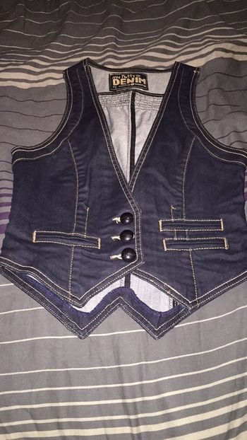 Gilet jean sans manches