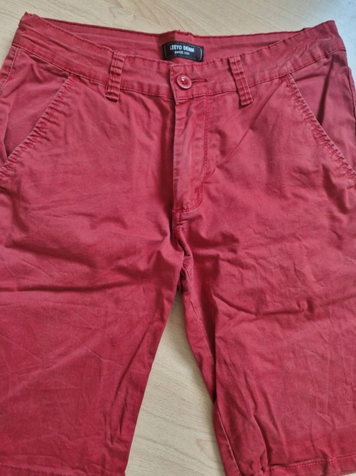 Short chino bordeaux homme - photo numéro 3