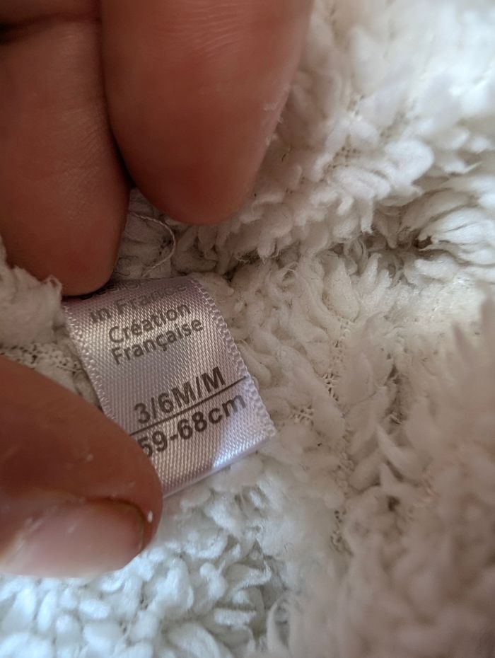 Combipilote polaire grise a poids fermeture plus pressions de marque obaibi 3/6 mois - photo numéro 7