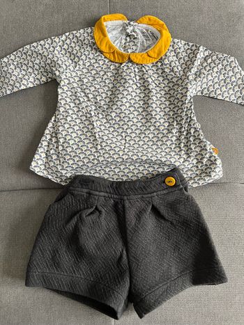Ensemble short + t-shirt 6 mois