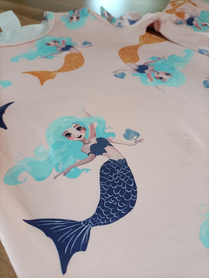 Pyjama deux pièces sirène 6 ans shein rose - photo numéro 8