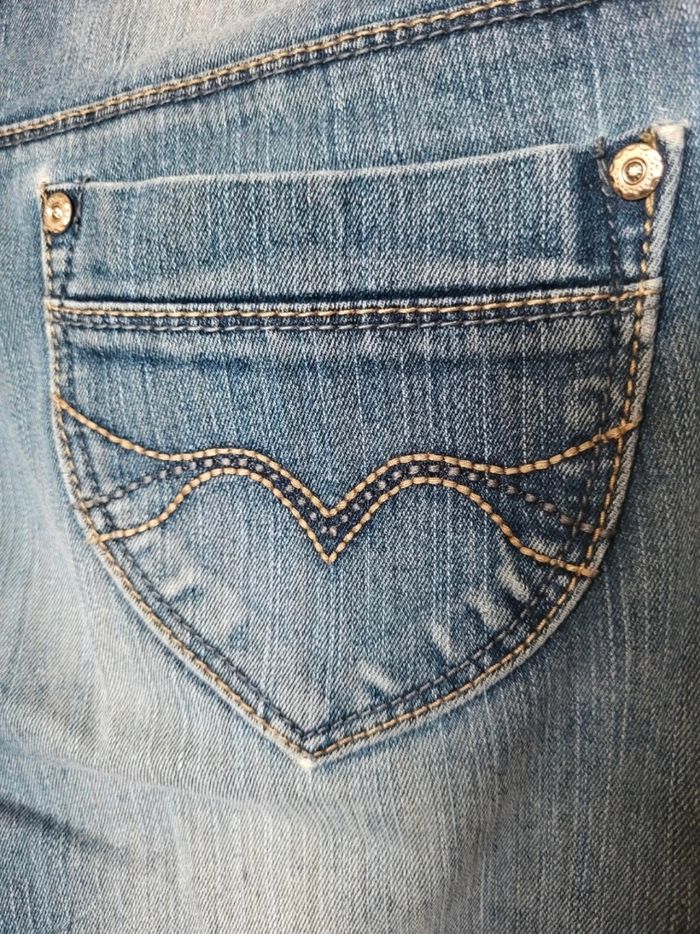 Pantalon jean bleu délavé - photo numéro 5