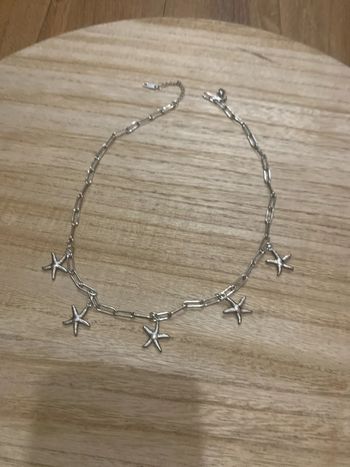 collier étoile de mer argentée