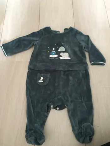 Pyjama velours 6 mois sergent major