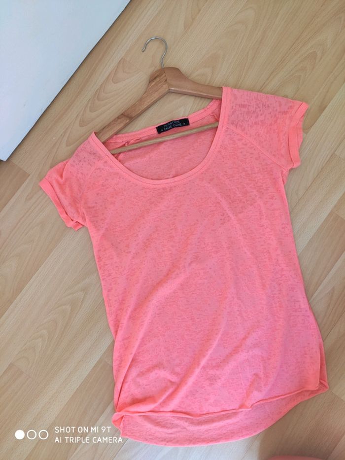 Tee shirt Cache cache corail