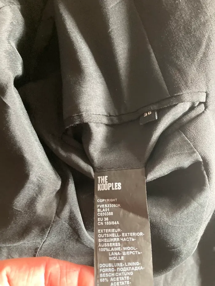 The kooples veste blazer costume noir cintré taille 36 FVES23093 - photo numéro 6