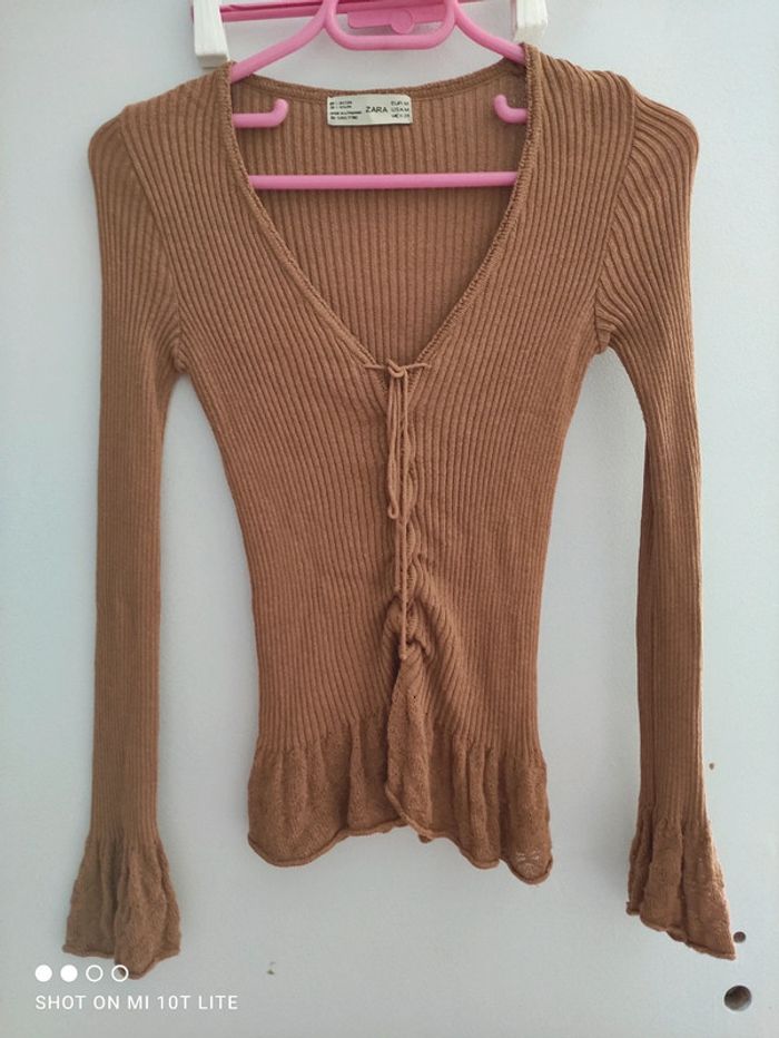 Pull marron Zara