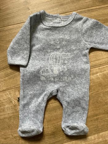 Pyjama velours naissance