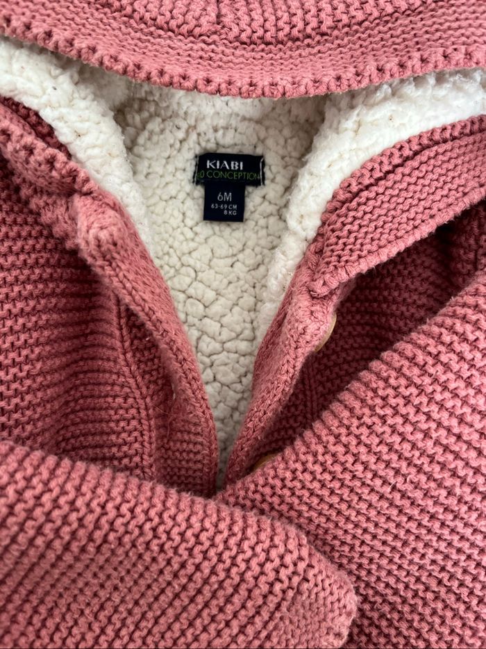 Veste à grosse mailles polaire rose. - photo numéro 2
