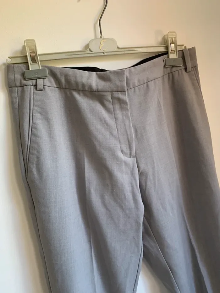 Pantalon droit gris clair Camaïeu – Taille 40 - photo numéro 2