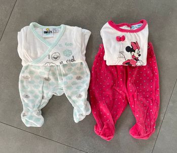 Lot 2 pyjamas - 1mois