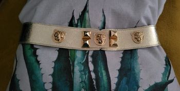 Ceinture femme dorée en cuir fabrication française