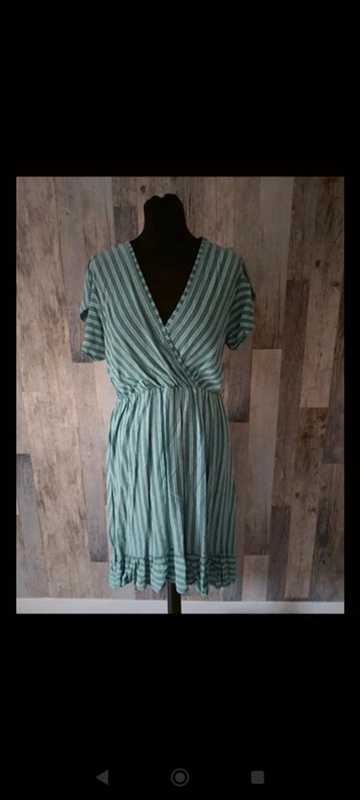 Robe neuve en viscose Bleu/vert