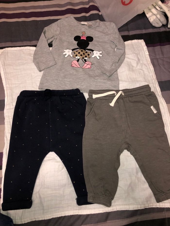 Joggings et haut fille 9 mois