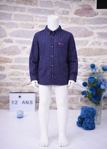 Chemise manches longues à carreaux Esprit US marine rouge et blanc Garçon taille 12 ans marque Complices 🎸