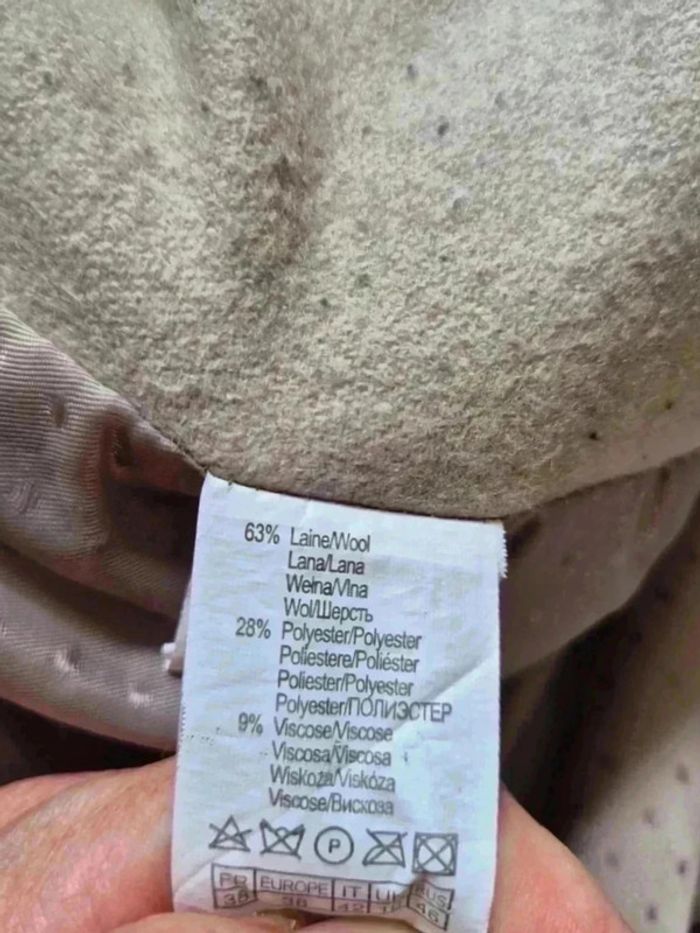 Manteau 3/4 camaïeu beige 1 bouton   🌹 40/42🌹 - photo numéro 3