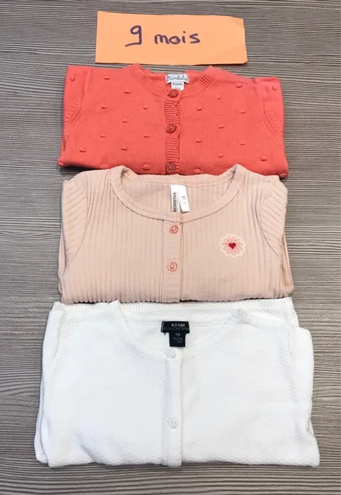 3 gilets printemps été fille 9 mois - photo numéro 2