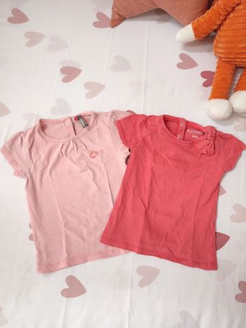 Lot de 2 tee-shirts manches courtes - 18 mois - Bon état - In extenso/Orchestra