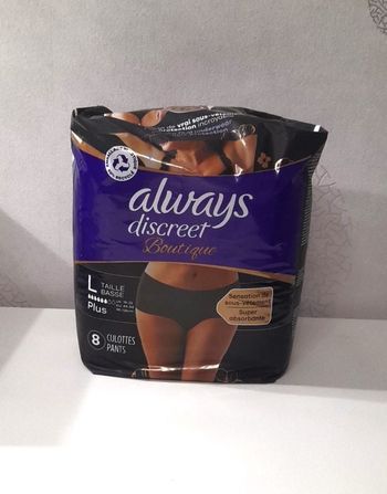 Always Discreet boutique culottes pour fuites urinaires