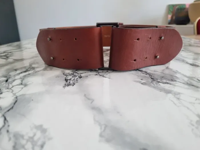 Ceinture en cuir marron neuve Caroll - photo numéro 18