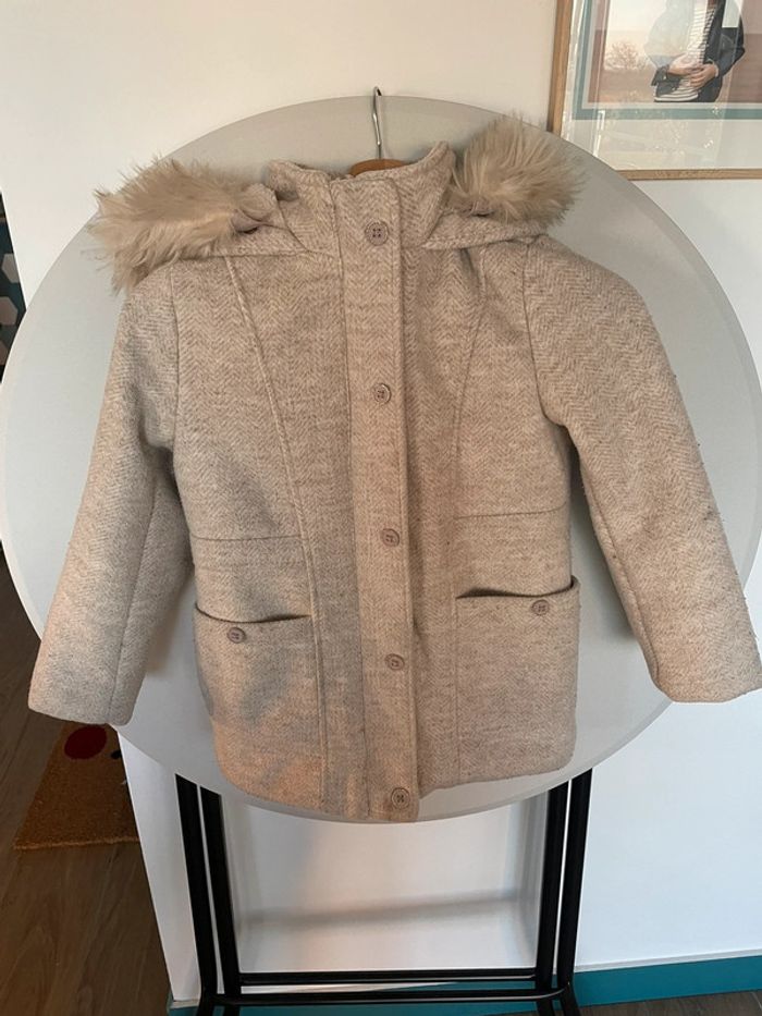 Manteau fille doublé sherpa Tape à l’œil 8 ans Beige