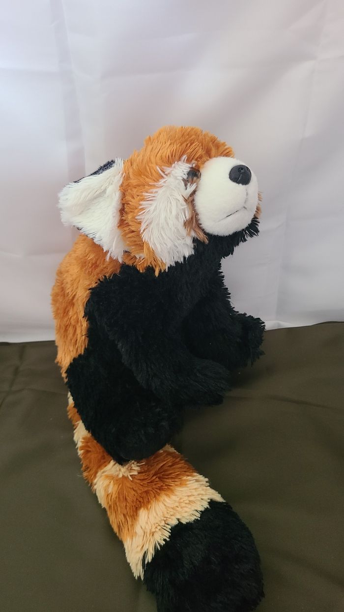 Peluche panda roux WILD REPUBLIC marron noir blanc longue queue - photo numéro 2