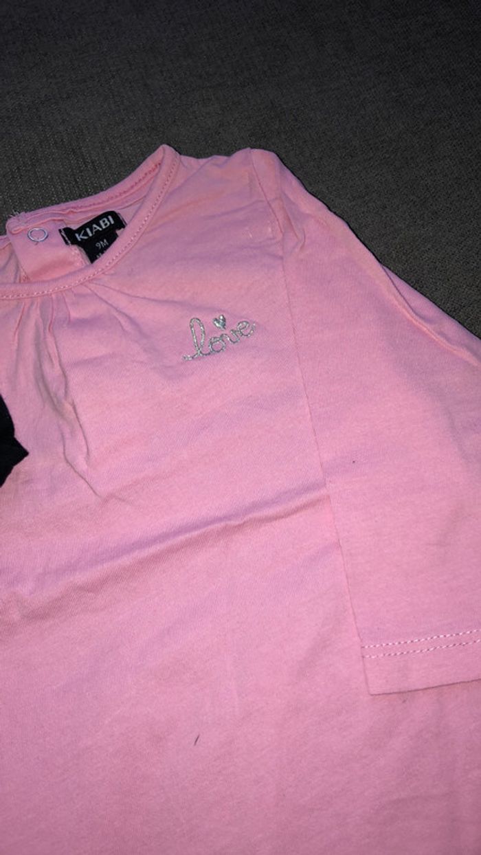 Lot 2 t shirt ML 9 mois - photo numéro 3