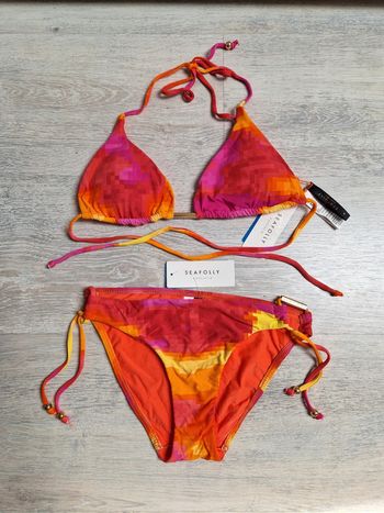 Maillot de bain bikini 2 pièces neuf avec étiquette Seafolly taille 36