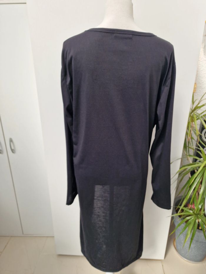 Sweat Ultra Long Noir Effet 3 Vêtements - photo numéro 7