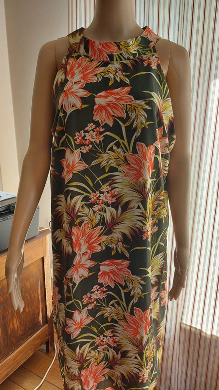 Robe Lola Liza fond vert Fleuries fr 44 - photo numéro 4