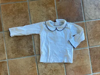 Tee-shirt blanc à col