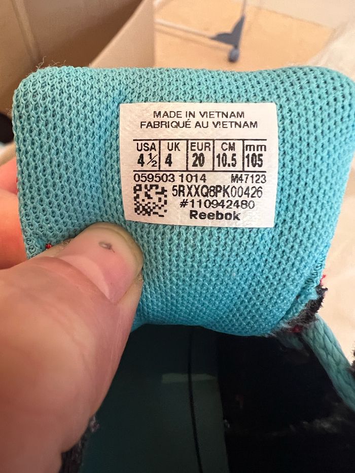 Pump Reebok rose taille 20 - photo numéro 5