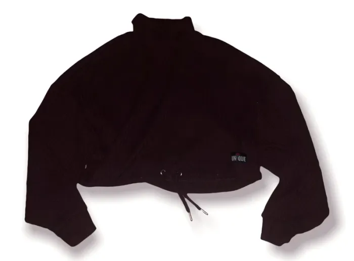 Crop top longues manches bordeaux