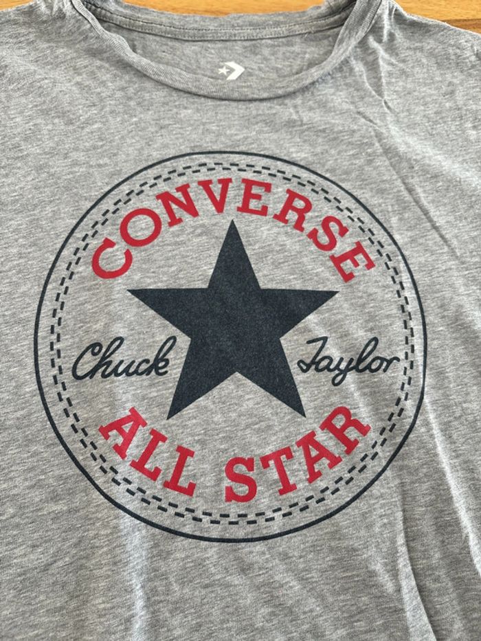T-shirt gris converse - photo numéro 2