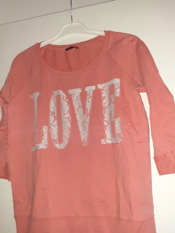 sweat manche trois quarts