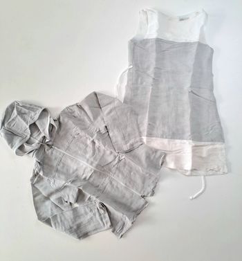 Ensemble robe et gilet Zara en lin 8 ans