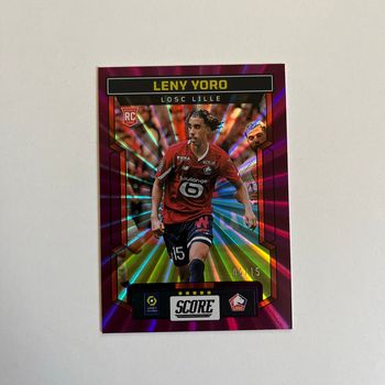 Carte panini de Lény Yoro, numérotée 04/15 très rare