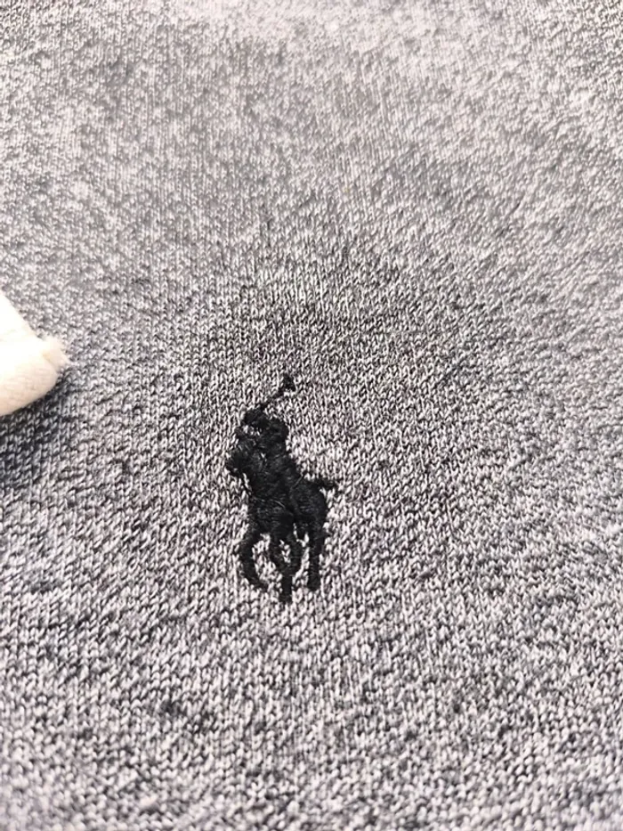 Sweat zippé homme taille XL Ralph Lauren gris logo noir - photo numéro 7